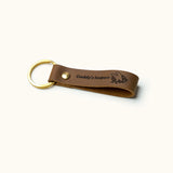 Fishing Leather Keychain