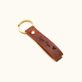 Leather Keychain for Father