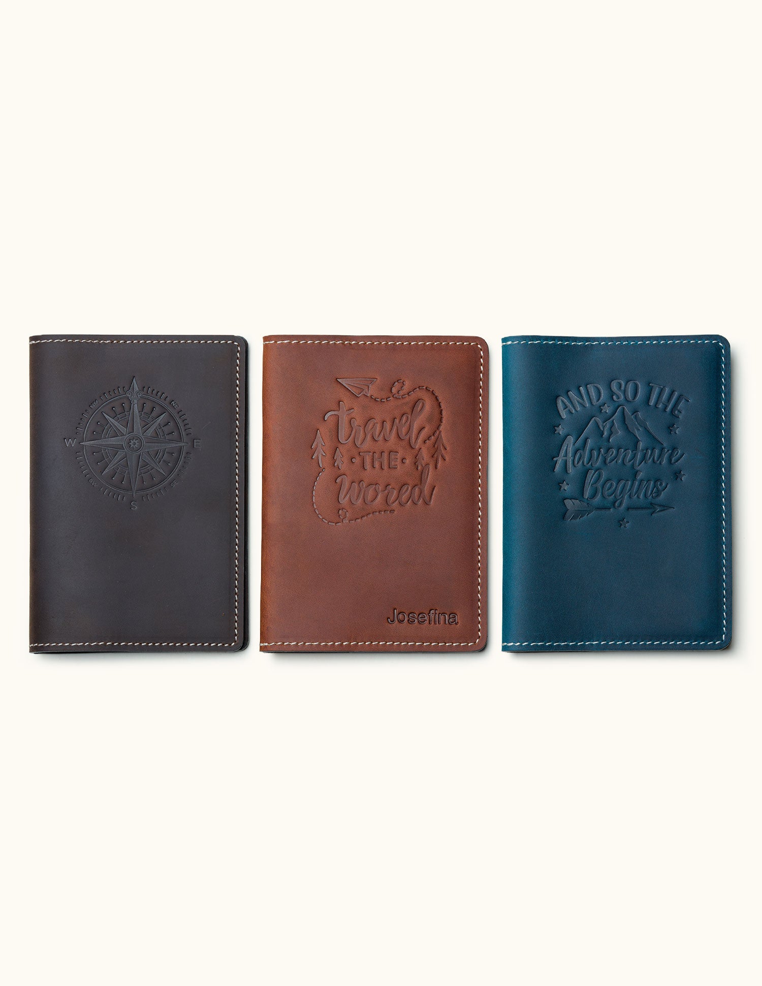 Custom Leather Passport Holder Personalized for Travel | CraftedMan ...