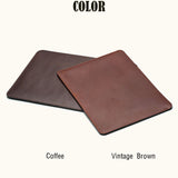 Two leather laptop sleeves beneath the heading Color, with Coffee on the left and Vintage Brown on the right.